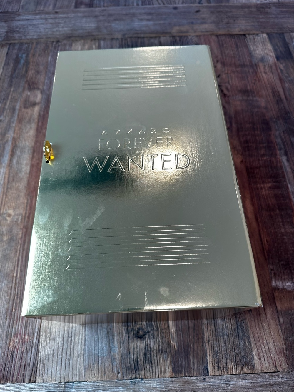Forever Wanted Metallic Gold Wall Art Panel by Alzaro empty box
